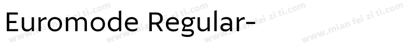 Euromode Regular字体转换